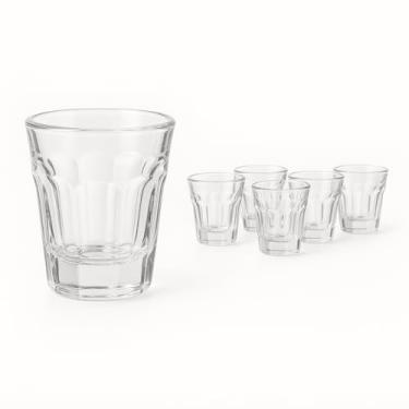 Imagem de Kit 5 Copos de Dose 45ml em Vidro para Whisky Vodka e Licores