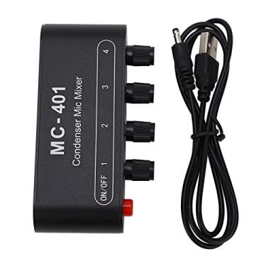 Imagem de aqxreight Mixer de Microfone Condensador 4 In Out de Mixagem de Microfone para Volume de karaokê Doméstico e Mixagem para Mixer de CondensadorMisturador de KaraokêMisturador de CondensadorSistema