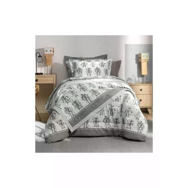 Imagem de Kit Cobre Leito Colcha Solteiro Karsten Robôs 180 Fios