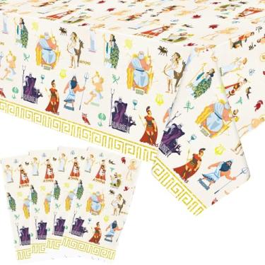 Imagem de LSJDEER 4 Pack Greek Mythology Party Tablecloth - Greek Mythology Decorative Table Cover Party Table Cloth Supplies for Ancient Greece Culture Supplies (51 x 86 Inches)