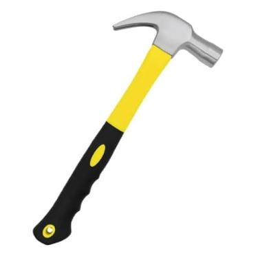 Imagem de Martelo Unha Cabo de Fibra Emborrachado Cabeça De Aço 33mm 500g - Ferramentas Carpinteiro Profissional (500g)