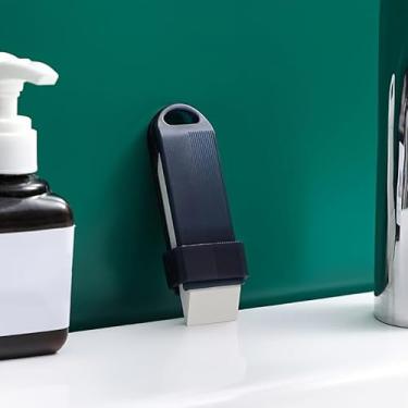 Imagem de Borracha de limpeza multiuso reutilizável, sem necessidade de pilhas, laço compacto para pendurar eletrodomésticos de cozinha, banheiro, azul