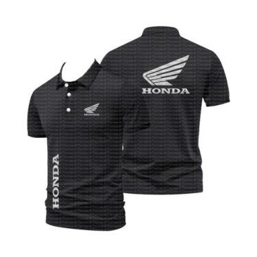 Imagem de Camisa Polo Unissex De Verão Com Manga Curta Honda Golden Wing, Camise