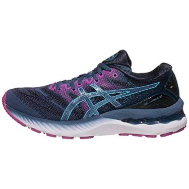 Imagem de ASICS Women's Gel-Nimbus 23 Running Shoes, 6M, Grand Shark/Digital Aqua