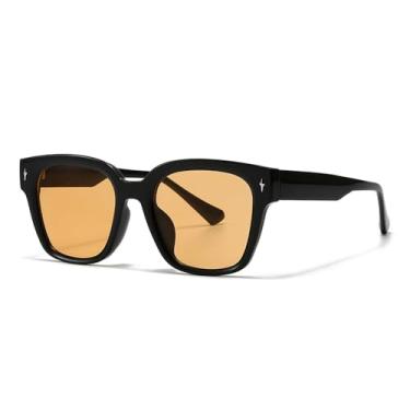 Imagem de Óculos de Sol UV400 - Jelly Color Rivets Punk Gradient Tea para Homens e Mulheres, Esportes ao Ar Livre, Corrida e Ciclismo, C4 Preto Claro