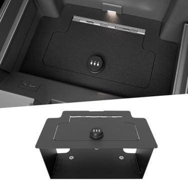 Imagem de FormiPow Cofre de console central para Chevy Silverado 1500/GMC Sierra 1500 2500 2500 3500 HD 2023 2024 2025, cofre de console oculto com trava digital, caixa organizadora de aço carbono durável