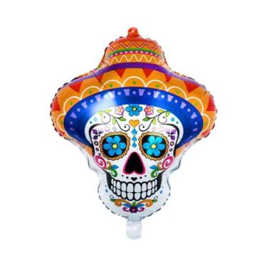 Imagem de Balões Coloridos De Dia Dos Mortos Para Festa De Halloween Com Tema Me