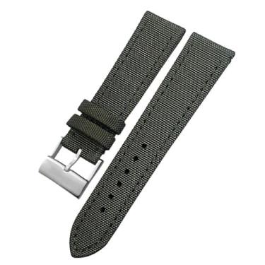 Imagem de SRDRK Pulseira de relógio de tecido de nylon de alta densidade de 22 mm para Breitling AVENGER pulseira de couro preto branco verde fivela de couro, 22mm, Acetato, Sem Pedra Preciosa