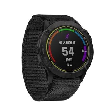 Imagem de IENYU 26 22mm Pulseira de relógio de nylon para Garmin Fenix 6X Pro Solar Fenix 5X 5X Plus 3 HR Descent MK1 Fenix 6 5 935 945 S60 pulseira de relógio (Cor: preto, Tamanho: 26mm Tactix Delta)