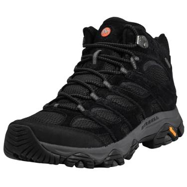 Imagem de Merrell Bota masculina Moab 3 Mid impermeável para caminhada, Noite preta, 39