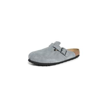 Imagem de Birkenstock Tamancos masculinos Boston Soft Footbed, Cinza basalto, 13-13.5
