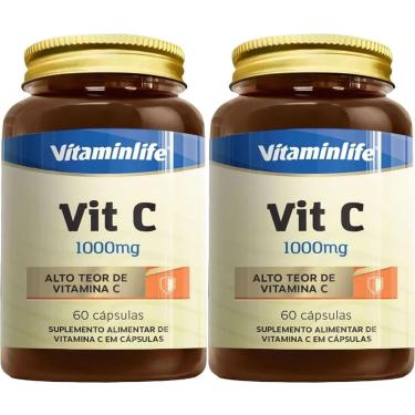 Imagem de Kit 2X Vit C 1000mg - 60 Cápsulas - VitaminLife-Masculino