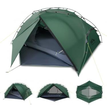 Imagem de Night Cat Barraca ultraleve para mochilão: barraca de acampamento leve e impermeável para pessoas solteiras para caminhadas ao ar livre, trekking com hastes de alumínio de camada dupla e pegada para 1