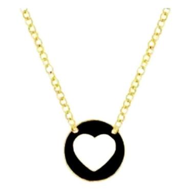 Imagem de Colar lembrança Medalha Coração Folheado A Ouro 18k - Milena Folheados