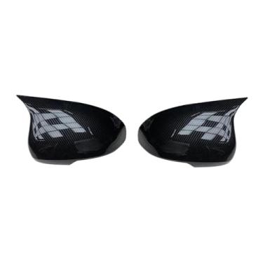 Imagem de Retrovisor do carro espelho lateral capa asa tampa exterior porta traseira caso guarnição de fibra de carbono olhar Compatível com toyota mark-x/desejo/prius(Add-on Type Carbon)