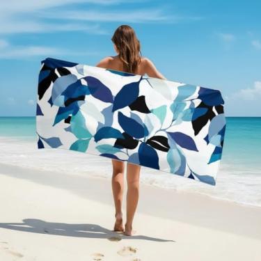 Imagem de LOMYSOALI Toalha magnética, fibra UItra-Fine secagem rápida magnética praia, piscina, toalha de esportes ao ar livre, 79 x 182 cm (folha)