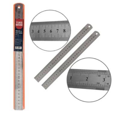 Imagem de Régua Aço Inox 30 Cm Yins Paper