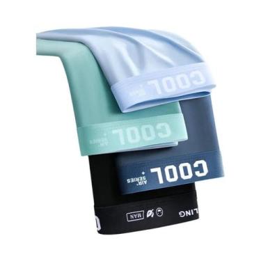 Imagem de Shorts Boxer De Seda Gelada Para Homens Tamanho plus L-6XL 4 Peças Ant