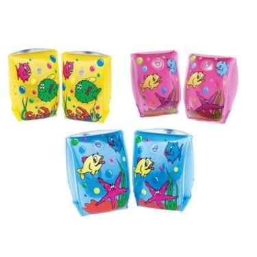 Imagem de Kit 30 Pares Bóia Inflável De Braço Infantil Piscina Natação Colorido 