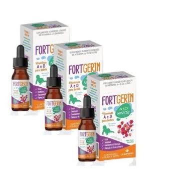 Imagem de Kit 03 Suplemento Fort Gerin A D 20Ml - La San Day