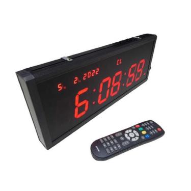 Imagem de Relógio de led parede com Cronômetro controle bivolt - telinec