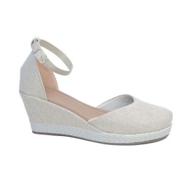 Imagem de Sandália feminina plataforma fechada anabela com fivela - LG Camilla C