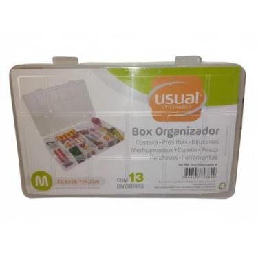 Imagem de Caixa Organizadora Usual com Divisórias Ideal para Gavetas, Cozinha e 