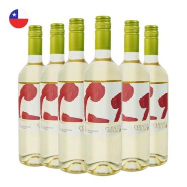Imagem de Kit com 6 Vinhos Chilenos Sauvignon Blanc 750ml Cuentos del Fuego