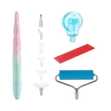 Imagem de Kit De Ferramentas Para Pintura Diamante 5D Fosco: Caneta, Rolo Aplica