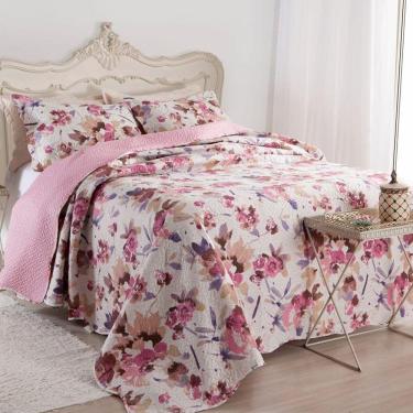 Imagem de Kit Cobre Leito Colcha Queen Boutex Dupla Face Italia 100% Poliéster