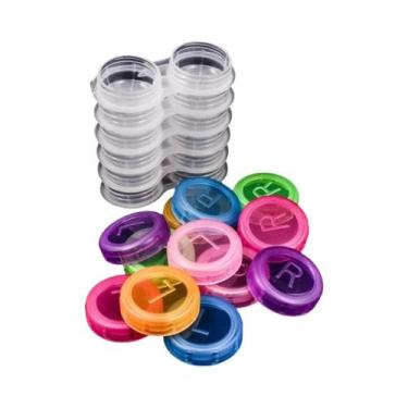Imagem de Estojo Colorido Transparente Para Lentes De Contato Com Kit De Armazen