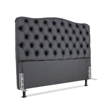 Imagem de Cabeceira de Cama Box Viúva 128 cm Dunas Larhome material sintético Pr