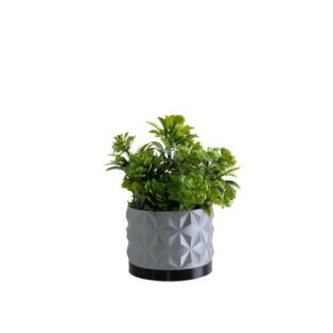 Imagem de Cachepot Rochedo P - Realce - Galanta, Prata/Preto