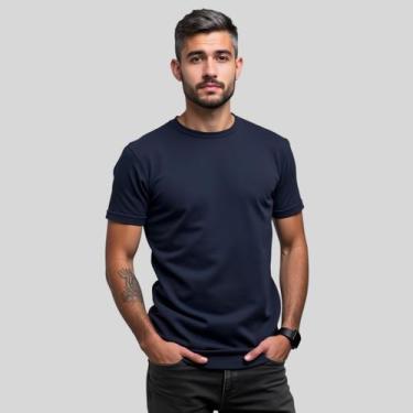 Imagem de Camisetas Masculina Algodão Básica Gola Redonda Manga Curta - Fafenix,
