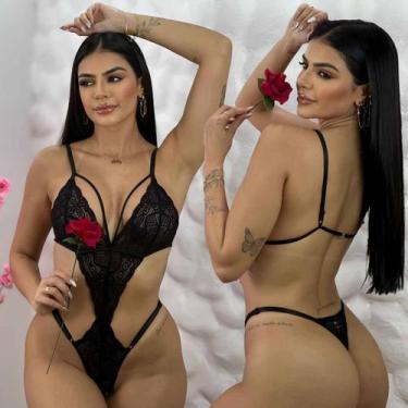 Imagem de Body Feminino Lingerie Sensual Sexy Sedutora Rendado Sem Bojo Blogueir