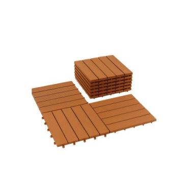 Imagem de Kit 10 Deck Modular Plástico 30x30cm X 2cm  Área Úmida Piscina Banheir