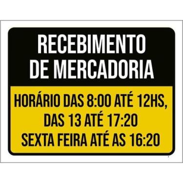 Imagem de Kit 10 Placas Sinalização - Recebimento Mercadoria - Sinalizo