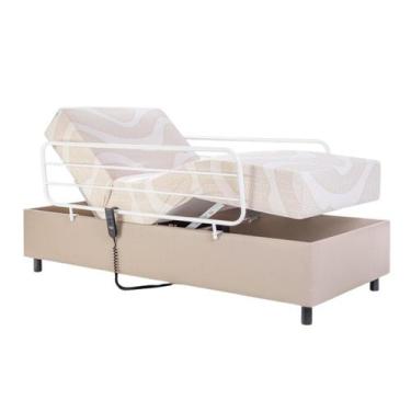 Imagem de Cama Centauro Home Care Articulada 4 Movimentos Grade Bege Bivolt - PI