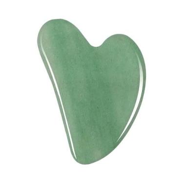 Imagem de Massageador Facial Gua Sha De Pedra Natural Quartzo Rosa E Ametista - 