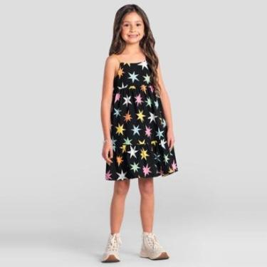 Imagem de Vestido infantil menina de estrelinhas Brandili-Feminino