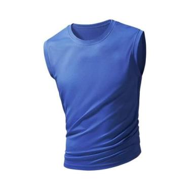 Imagem de Camiseta Regata Masculina De Seda Gelada Tamanho Grande, Respirável, S