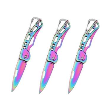 Imagem de Canivete Dobrável De Aço Inoxidável 3/6 Peças Para Sobrevivência, Caça