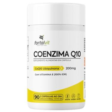 Imagem de Coenzima Q10 200mg - 90 Cápsulas, CQ10 + Vitamina E 100% IDR, Fortalvit