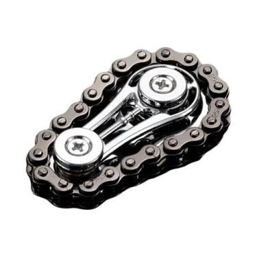 Imagem de Fidget Spinner De Metal Adulto Com Corrente De Bicicleta, Brinquedo Es