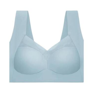 Imagem de Sutiã Sem Costura De Seda Gelada Com Efeito Push-up, Sem Bojo, Para Do