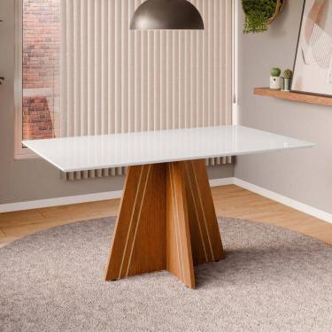 Imagem de Mesa de Jantar com Vidro 6 Lugares Multimóveis CR50249