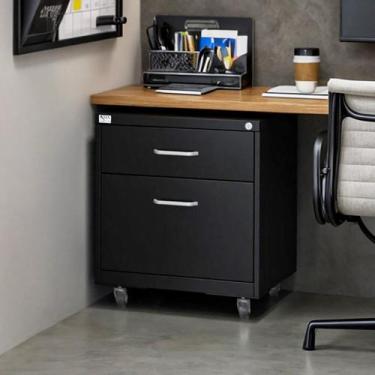 Imagem de Gaveteiro de Aço 2 Gavetas com Rodízios com Chave - Isma