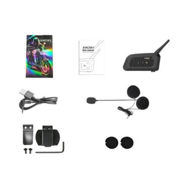 Imagem de Capacete Interfone Bluetooth Xinowy V6 Pro - Comunicador para Motocicl