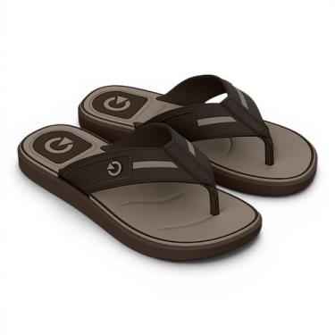 Imagem de Chinelo Masculino Cartago Belgrado Dedo Casual Confortavel -, Marrom, 