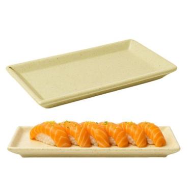 Imagem de Kit 12 Travessa Retangular 22cm Verde Mesclado Sapporo - Cermica Sappo